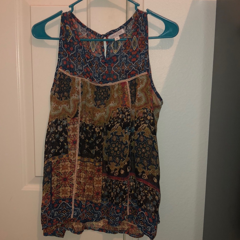 Blue blouse with design